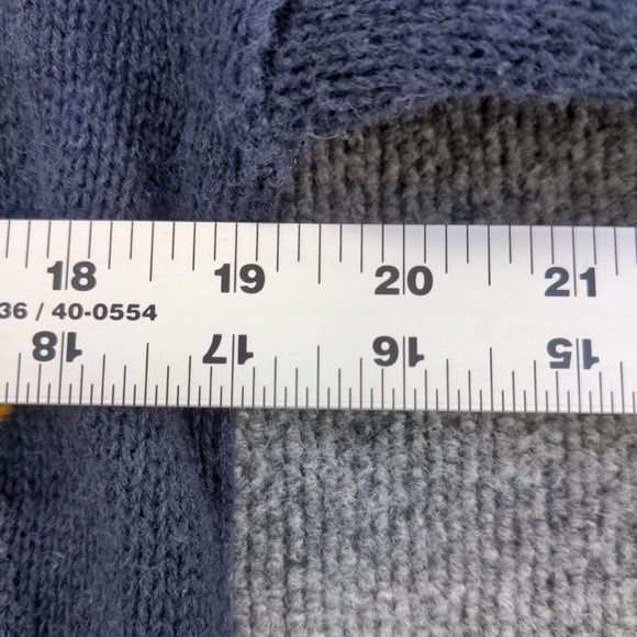 Karen Scott Womens Pullover Sweater Blue Medium Flags Nautical Shoulder Pads - Picture 13 of 13